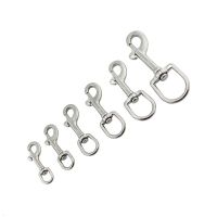 316 Stainless Steel Scuba Diving Clips 66/73/84/92/100/127mm Swivel Eye Snap Hook Dive Single Ended Swivel Eye Bolt Hook Buckle