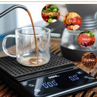 DEKO Portable Electronic Digital Coffee Scale with Timer High Precision LED Display Household Weight Balance Measuring Tools Luggage Scales