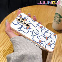 Jjlingji เคสสำหรับ XIaomi Redmi Note 8 Pro เคสการ์ตูนน่ารักลายหงส์ขาวสวยดีไซน์ใหม่ด้านข้างเคสซิลิโคนป้องกันกล้องฝาปิดเลนส์เต็มรูปแบบเคสนิ่มป้องกันกล่องกันกระแทก