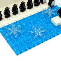 MOC อาคารบล็อกเมืองอุปกรณ์ DIY เพนกวินธารน้ำแข็งเกล็ดหิมะอิฐคลาสสิก Icy หิมะโลกของเล่นสำหรับเด็ก