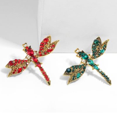 Crystal Brooch, Dragonfly Brooch Pin Vintage Brooch Rhinestone Brooch for Women Party Wedding Gift