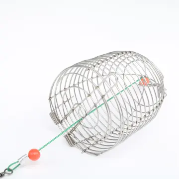 Stainless Steel Trap Basket Shrimp Catch Holder Fishing Lure Trap