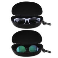 Portable Sunglasses Case Glasses Protector Lightweight Zipper Eyeglass Shell with Carabiner AIC88