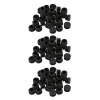 Round Table Chair Leg Tube Pipe Insert End Cap 19mm Dia 90Pcs Black