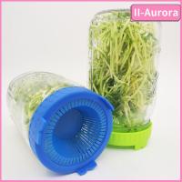 II-AURORA 2ชิ้นอุปกรณ์สวนพลาสติกที่แตกหน่อที่กรองฝากรองสำหรับปลูกฝาตาข่ายคลุมต้นกล้า