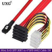 Mini SAS SFF 8087 to SFF 8482 cable (SATA / Molex power supply) sff8087 host 4 SAS 29 pin SFF 8482 hard disk target apdater 1m3ft