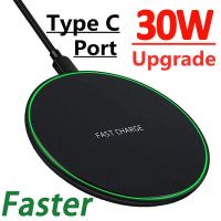 30W Wireless Charger Pad For iPhone 14 13 12 11 Pro XS X XR 8 Induction Type C Fast Charging Pad for Samsung S22 S21 S20 Xiaomi