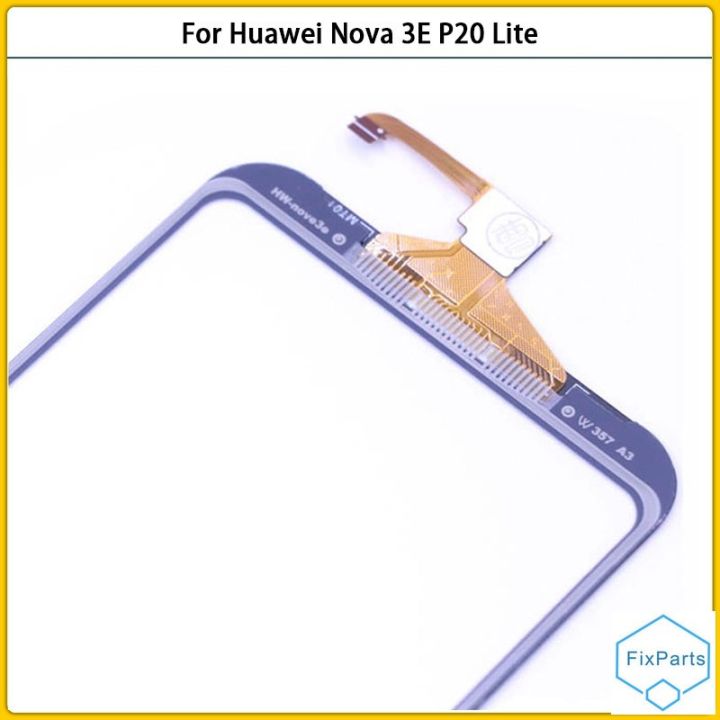 สินค้าใหม่สำหรับ-huawei-nova-3e-p20ไลท์เซ็นเซอร์กระจกกันรอยดิจิตอลหน้าจอสัมผัสกระจกหน้าจอ-lcd-p20ไลท์อะไหล่หน้าจอสัมผัส