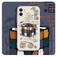 ∏ Liquid Silicone Phone Case For iphone 11 12 Min Pro Max X XR XS 6S 6 7 8 Plus Straight Edge Rubiks Cube Soft Back Cover