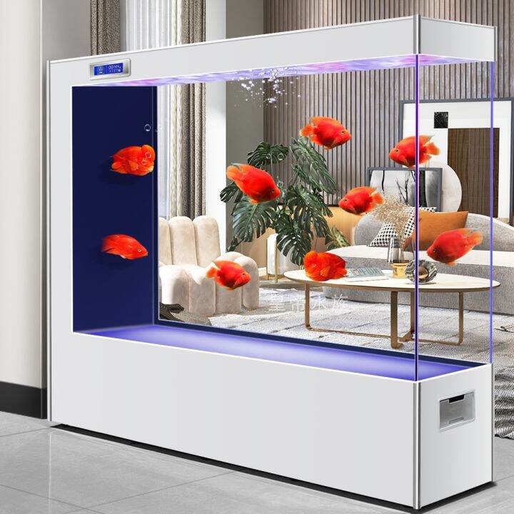 Ultrawhite glass fish tank living room 2022 new screen partition wall