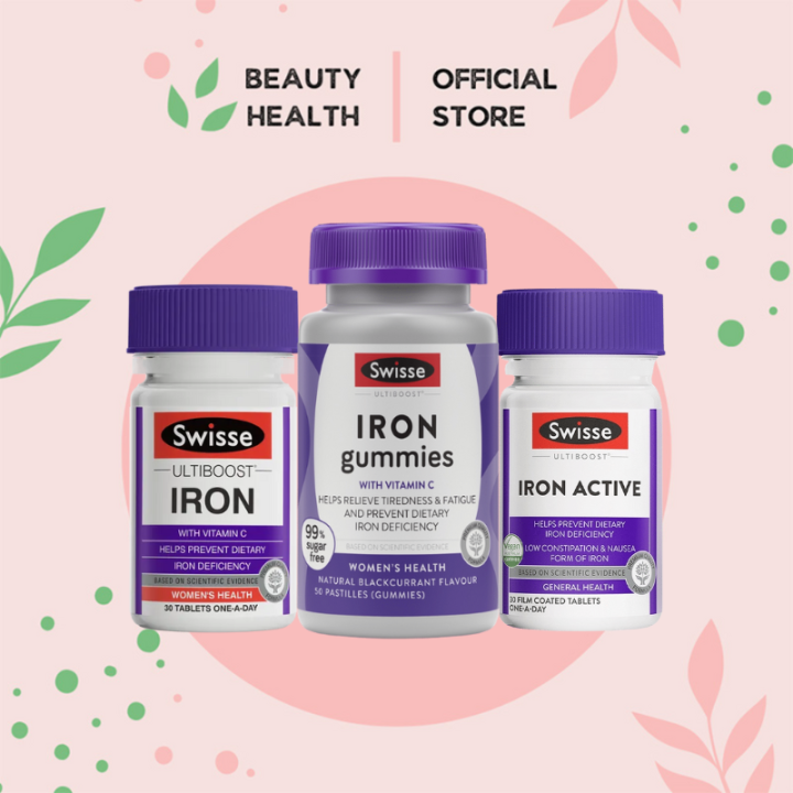 [SG l Authorized] Swisse UB Iron with Vitamin C 30 tabs Iron Active