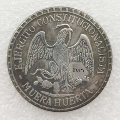 เหรียญ1914เม็กซิโก1เปโซ Cuencame Copy
