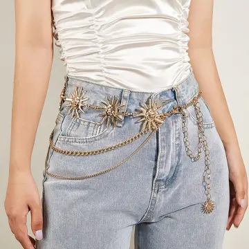 Gold Belly Chain | Jeans with chains, Fashion outfits, Fashion