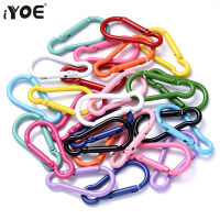 5pcs 23x46mm Mix Color Carabiner D-Ring Key Chain Clip Camping Hoop Outdoor Spring Gate Safety Buckle Kayrings Diy Accessories