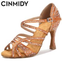 CINMIDY Rhinestone Dance Shoes Ballroom Dancing Shoes Latin Dance Shoes Woman Wedding High Heels Womens Sandals Dance Sneaker