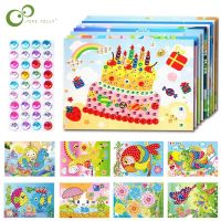4pcs/lot DIY Diamond Stickers Handmade Crystal Paste Painting Mosaic Puzzle Toys Random Color Kids Child Stickers Toy Gift