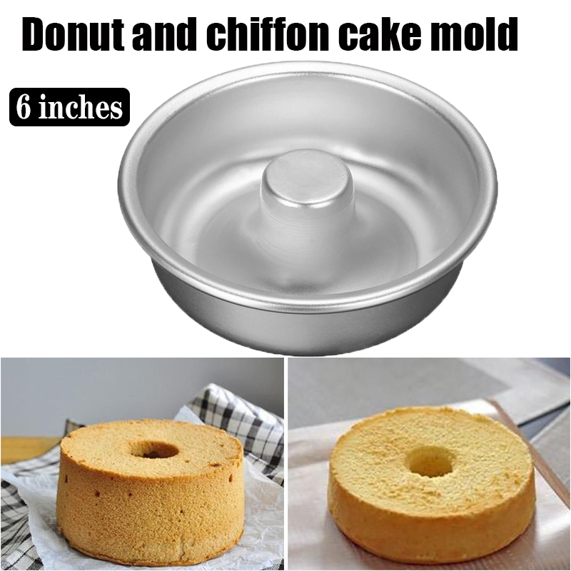 Chiffon Cake Mold DIY Donut Pan Mould Baking Tin Ring Anodized Aluminum Alloy 