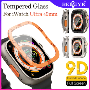Ốp Lưng Kim Loại + Kính Cường Lực Cho Đồng Hồ Apple Ultra 49Mm Tấm Bảo Vệ