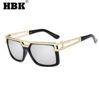 【hot】 HBK Fashion Classic Sunglasses Men Gradient lens Glasses Male Driving Oculos De Sol UV400