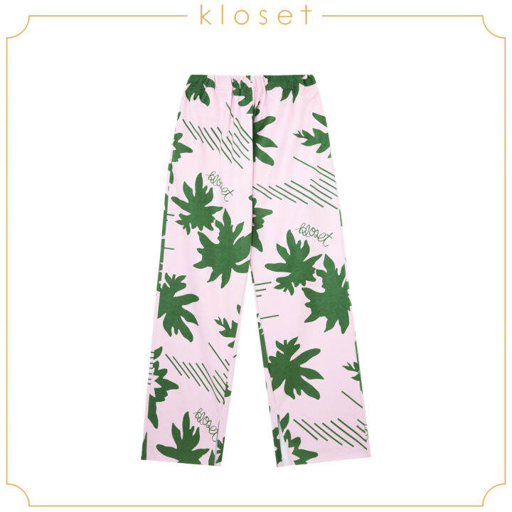 kloset-floral-baggy-pants-with-side-pockets-vc23-p003-กางเกงแฟชั่น-กางเกงขายาว-กางเกงผ้าพิมพ์-เสื้อผ้าแฟชั่น