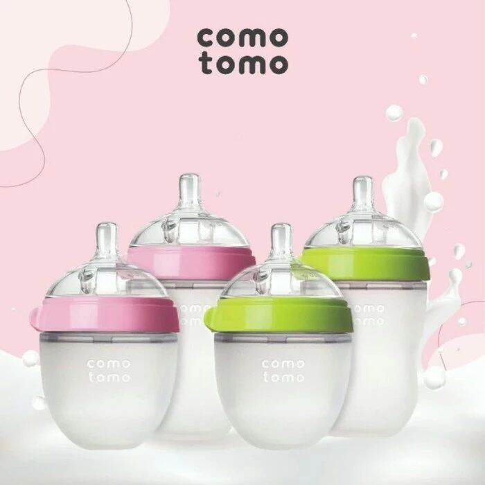 Comotomo Silicone Baby Bottle Twin Pack Lazada Indonesia