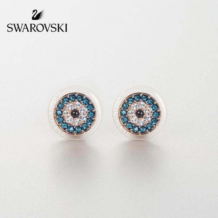 สวารอฟสกี้swarovski-stud-earrings-duo-earrings-girls-personality-mystery-the-gift-for-girlfriend-stud-earrings-womens-fine-jewelryth