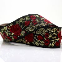 [HOT!] 5 Yards Beautiful Rose Flower Jacquard Webbing Ribbon Straps for Shoes Bag Apparels Curtain Decoration Diy Sewing Material Sup.