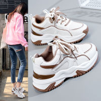 Korean Style New Torre Shoes Womens 2023 Spring Student All-Match Sneakers Womens Casual Thick Sole Heightening Shoes A28