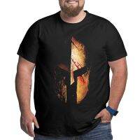 Mens T-Shirt Spartan Molo Labe Warrior Sparta Vintage Cotton Big Tall Tee T Shirt Tops Plus Size Big Size Large 4XL 5XL 6XL