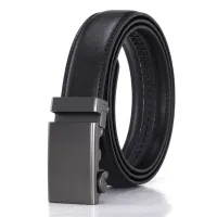 3.5 cm male automatic buckle leather belt layer business