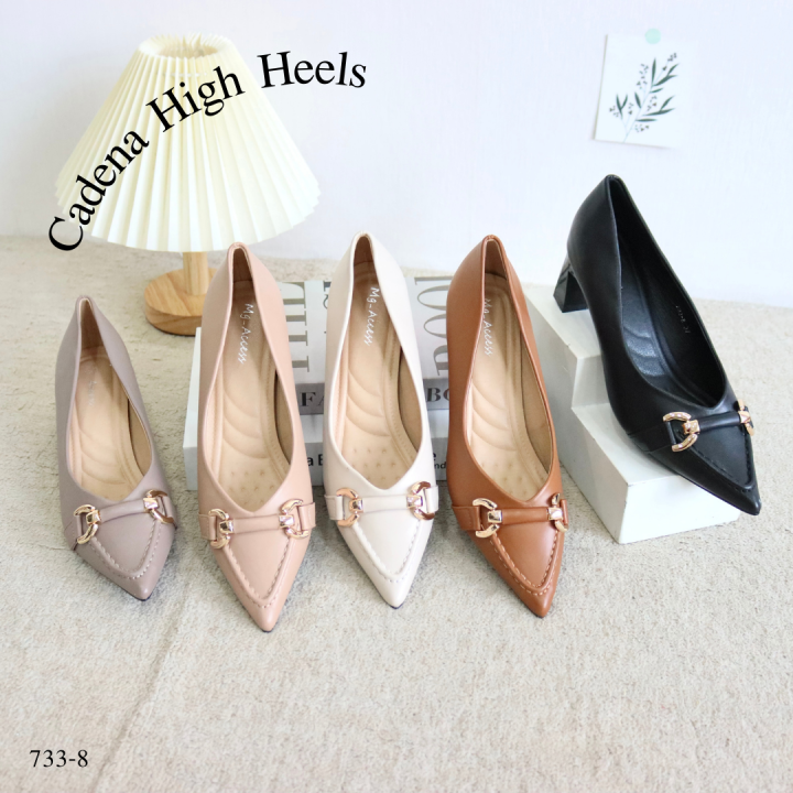 Mgaccess 'Cadena High Heels Shoes' 7338 รองเท้าคัทชู Lazada.co.th