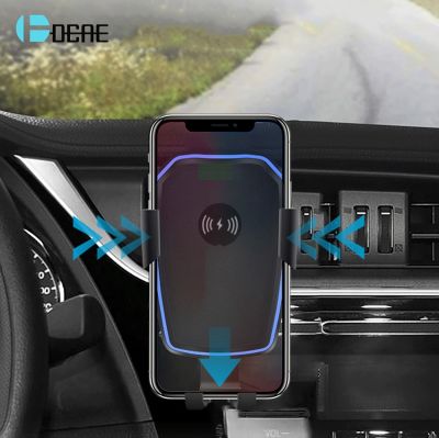 DCAE Car Mount Wireless Charger For iPhone 14 13 12 11 Pro X XS 8 XR 10W Fast Charging Air Vent Holder For Samsung S21 S20 S10 Car Chargers