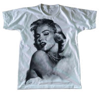 Marilyn Monroe เสื้อยืด แขนสั้น นางแบบแฟชั่น จิตรกร คอกลม สกรีนลาย ผู้ชาย ผู้หญิง ย้อนยุค เสื้อยืดลําลอง สไตล์วินเทจ