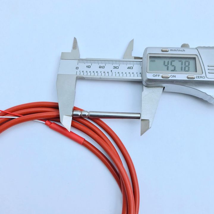 2-wire-pt1000-temperature-sensor-thermistor-silicone-gel-coated-1-5meters-probe-45mm-x-5mm-50-180-centigrade-rtds