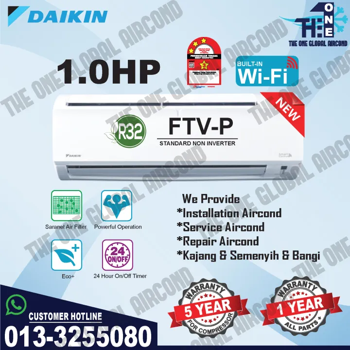 Daikin Non Inverter Hp Air Conditional Hp Aircond Ftv P Rv F Wifi Lazada