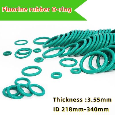 1PCS Rubber Ring Green FKM O Ring Sealing Insulation Oil High Temperature Resistance CS 3.55mm  ID 218mm-340mm Gas Stove Parts Accessories