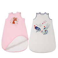 Cartoon Embroidered Velvet Baby Sleeping Bag Autumn Winter Thickened Warm Sleepsacks Kids Sleeveless Vest s Sleepwear