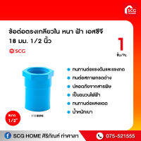 ข้อต่อตรงเกลียวใน หนา ฟ้า เอสซีจี 18 มม. 1/2 นิ้ว