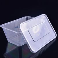 [COD] rectangular 750ml disposable transparent thickened fast food box takeaway packing bento bowl with