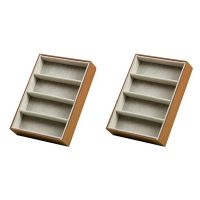 Sunglasses Display Glasses Cases 4 Grids Sunglasses Display Box Glasses Display Jewelry Organizer Tray