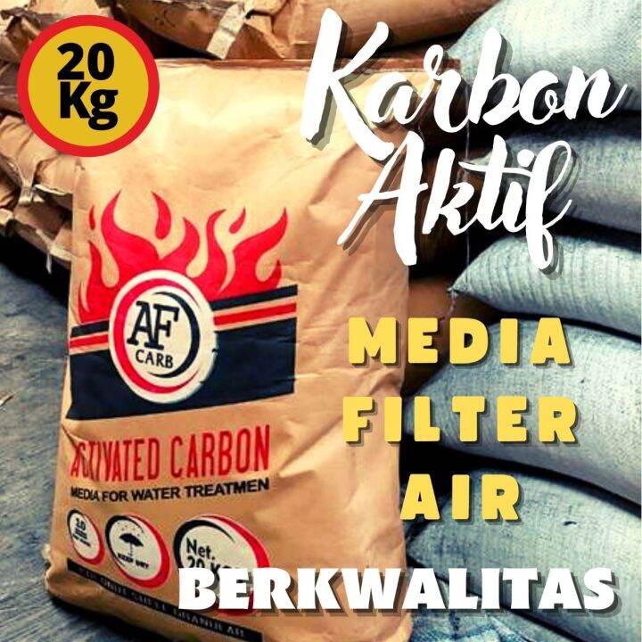 Karbon Aktif Kg Media Filter Air Keruh Kotor Bau Besi Air Kolam Dan