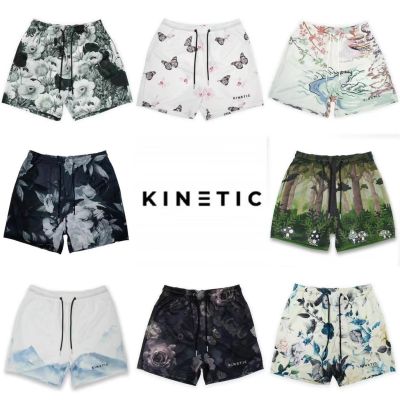 KINETIC Flower Mens Casual Shorts Oversized Quick Dry Breathable Fitness Running Shorts Sports Knee Shorts