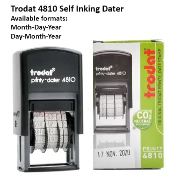 Trodat TR-4729 Adjustable Date Self-Inking Stamp - Worldwide Shipping