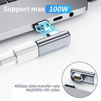 24Pin อะแดปเตอร์สำหรับ Macbook แม่เหล็ก Ipad Pro USB C 3.1 100W PD หัวเปลี่ยนสายชาร์จเร็ว40GBP /S ซิงค์ข้อมูล USB ขั้วต่อ USB C