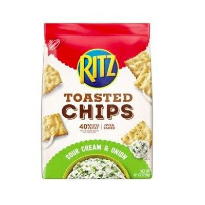 📌 Ritz Chips Sour Cream &amp; Onion 230g Ritz Chips ซาวครีมและหัวหอม 230g (จำนวน 1 ชิ้น)
