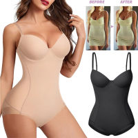 Waist Trainer Shapewear for Women Tummy Control Dress Backless Bodysuit Tops Body Shaper with Built-in Bra Slimming Underwear