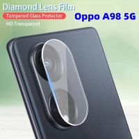 กล้องโค้ง3D ปกป้องหน้าจอสำหรับ A98 Oppo A78 5G A 98 OppoA98ชัดเจนแบบ HD หรูหรากระจกเทมเปอร์ฟิล์มป้องกันฟิล์มเลนส์หลัง