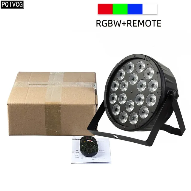 18X18w รีโมทคอนโทรล Led Par Light DMX512เลนส์ขนาดใหญ่ RGBWA UV 6In1 Led ...