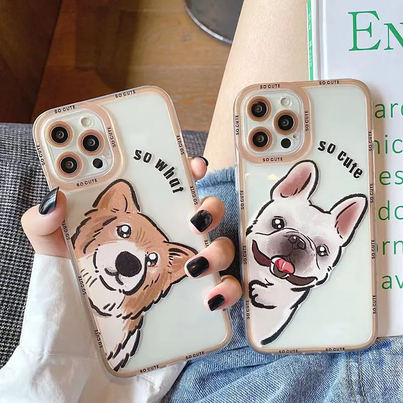 Cartoon Dog Corgi French Bulldog Soft Clear TPU Phone Case For VIVO Y20 Y12S Y20i Y19 Y17 Y11 2019 S1 Pro Y7S Y9S Y85 Y72 Y52 5G V11i V15 V21E V23 Pro Cartoon Dog Corgi French Bulldog Soft Clear TPU Phone Case For VIVO Y20 Y12S Y20i Y19 Y17 Y11 2019 S1 Pro Y7S Y9S Y85 Y72 Y52 5G V11i V15 V21E V23 Pro