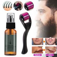 【cw】 Natural Men Beard Growth Roller Kit Men  39;s Beard Growth Oil Nourishing Enhancer Beard Oil Spray Anti Hair Loss With Beard Roller